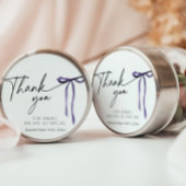 Lila Bow, der das Knot-Brautparty verbindet Danke Runder Aufkleber