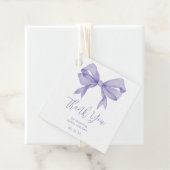 Lila Bow Girl Baby Dusche Vielen Dank Geschenkanhänger (Beispiel)