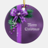 Lila Bow Holiday Ornament (Vorne)