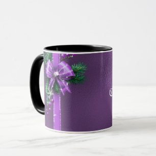 Lila Bow Holiday Tasse