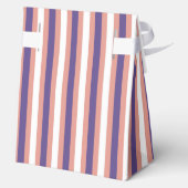 Lila Bow Lines Moderne Babydusche Geschenkschachtel (Rückseite)