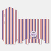 Lila Bow Lines Moderne Babydusche Geschenkschachtel (Ungefaltet)