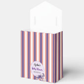 Lila Bow Lines Moderne Babydusche Geschenkschachtel (Offen)