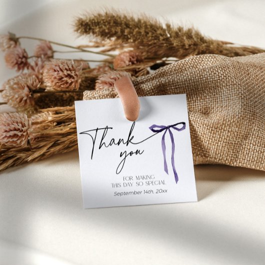 Lila Bow Moody Dark Gothic Bridal Vielen Dank Geschenkanhänger