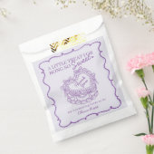 Lila Bow Retro Herz Coquette Cake Brautparty Geschenktütchen (Versiegelt)