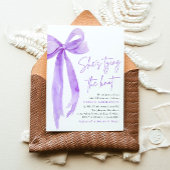 Lila Bow Sie bindet das Brautparty des Knotens Einladung