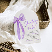 Lila Bow Sie bindet das Brautparty des Knotens Einladung