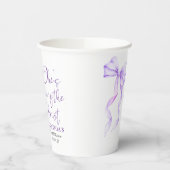 Lila Bow Sie bindet das Brautparty des Knotens Pappbecher (Links)