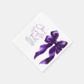 Lila Bow Sie bindet das Brautparty des Knotens Serviette (Ecke)