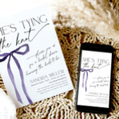 Lila Bow Sie bindet den Knoten Goth Brautparty Einladung