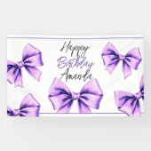 Lila Bow Sweet 16 Geburtstag Banner (Horizontal)