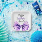 Lila Bow Sweet 16 Geburtstag Pappteller (Party)