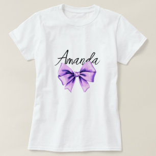 Lila Bow Sweet 16 Geburtstag T-Shirt