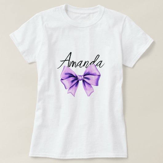 Lila Bow Sweet 16 Geburtstag T-Shirt (Design vorne)