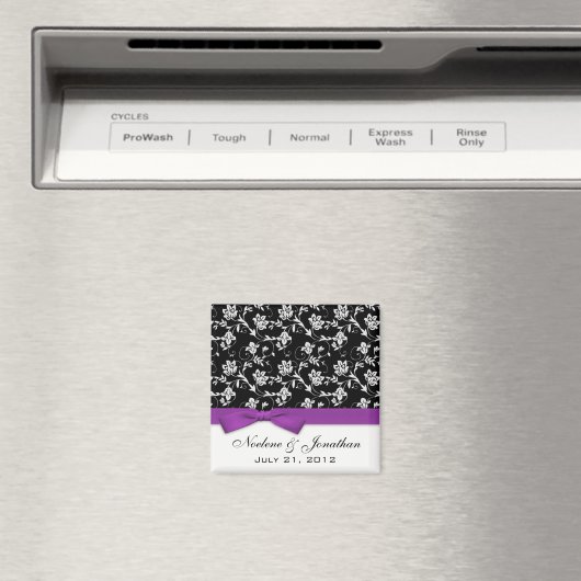 Lila Bow Wedding Blume Magnet (In Situ (Geschirrspüler))