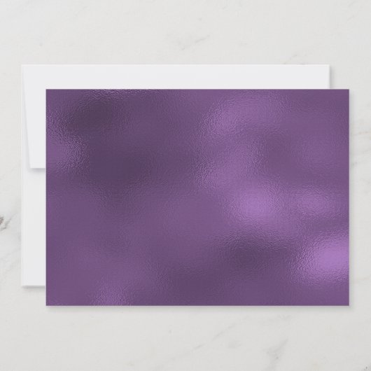 Lila Bow Weihnachts-Party Einladung (Rückseite)