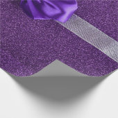 Lila Bow Wrapping-Papier Geschenkpapier (Ecke)