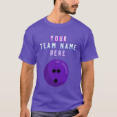 Lila Bowling Ball | Name des Bowling-Teams T-Shirt (Vorderseite)
