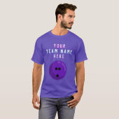 Lila Bowling Ball | Name des Bowling-Teams T-Shirt (Vorne ganz)