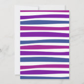 Lila Bowling macht Spaß Einladung (Rückseite)