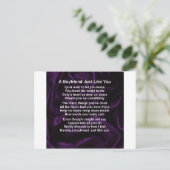 Lila - Boyfriend Poem Postkarte (Stehend Vorderseite)