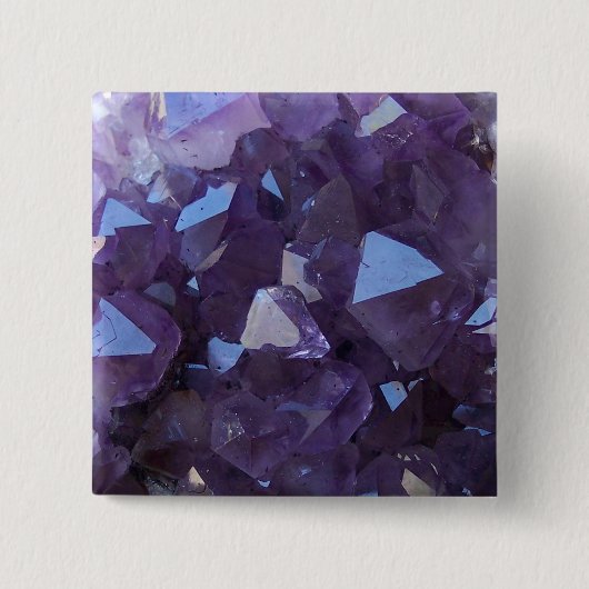 Lila brasilianisches Quartz-Amethyst-Foto Button (Vorderseite)