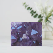 Lila brasilianisches Quartz-Amethyst-Foto Postkarte (Stehend Vorderseite)