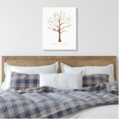 Lila Braun-Fingerabdruck-Tree-Hochzeit Leinwanddruck (Insitu (Schlafzimmer))