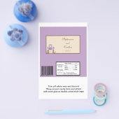 Lila/braun Hochzeitstorte Grosser Bonbons Bar Wrap Flyer (Einzeln)