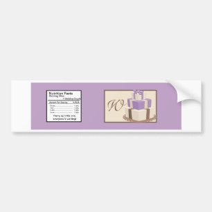 Lila/braun Hochzeitstorte Wasser Flasche Etikett Autoaufkleber