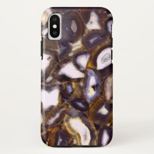 Lila Braun Weiße Achat-Optik Case-Mate iPhone Hülle