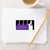 Lila Braut- und Brautmädchen-Rücksendeadresse Adressaufkleber (Insitu)