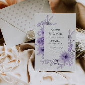 Lila Brautdusche Einladung