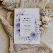 Lila Brautdusche Einladung