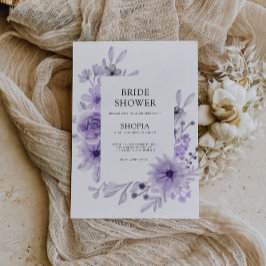 Lila Brautdusche Einladung
