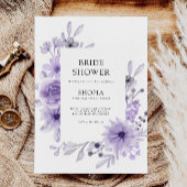 Lila Brautdusche Einladung