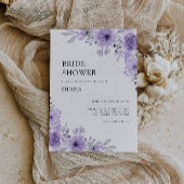 Lila Brautdusche Einladung