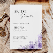 Lila Brautdusche Einladung