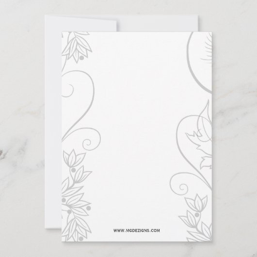 lila Brautdusche Einladung (Rückseite)