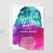 Lila Brautdusche Einladung (Vorderseite)