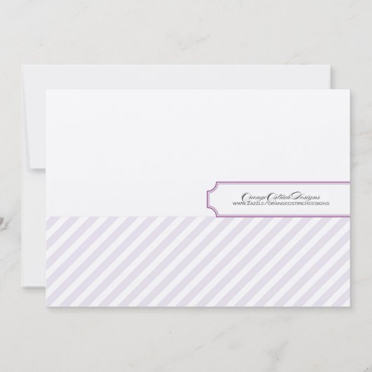 Lila Brautdusche Einladungen (Rückseite)