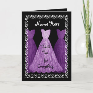 LILA Brautjungfernkleider Hochzeit Danke