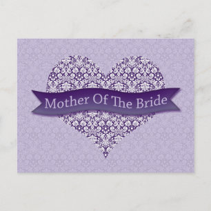 Lila Brautmutter Postkarte