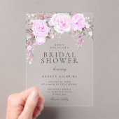 Lila Brautparty Acryleinladungen (Insitu (Handheld))