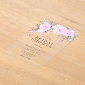 Lila Brautparty Acryleinladungen (Ablage )