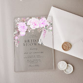 Lila Brautparty Acryleinladungen