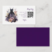 Lila Brautparty Begleitkarte (Vorne/Hinten)