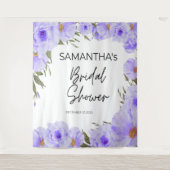 Lila Brautparty Blume Tapestry Wandteppich (Vorderseite)