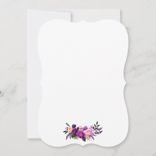 Lila Brautparty Brunch Einladung B (Rückseite)