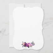 Lila Brautparty Brunch Gold Einladung B (Rückseite)